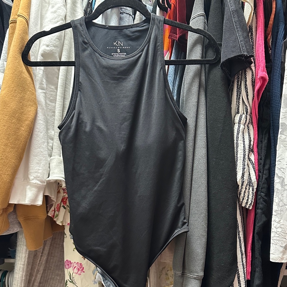 Klassy Network Black Brami Sleeveless High-Neck Bodysuit